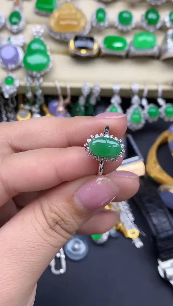 【闪购商品】翡翠戒指18K金镶嵌361-中国好珍宝