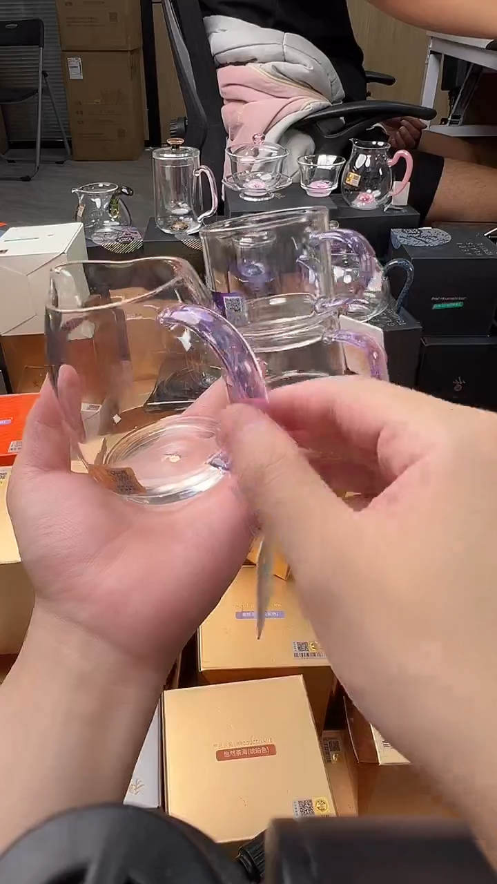 @@禾器晶彩澄然浅紫色+逸杯紫2只