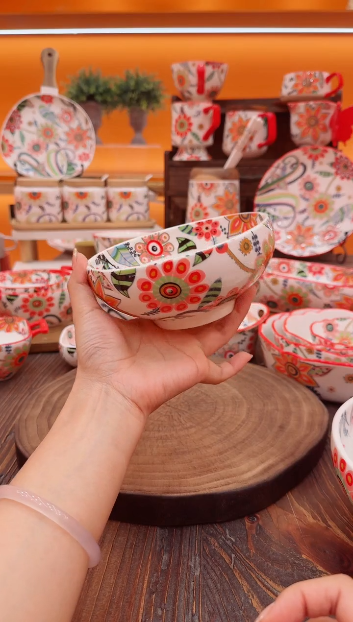 碗景德镇手工陶瓷碗6寸