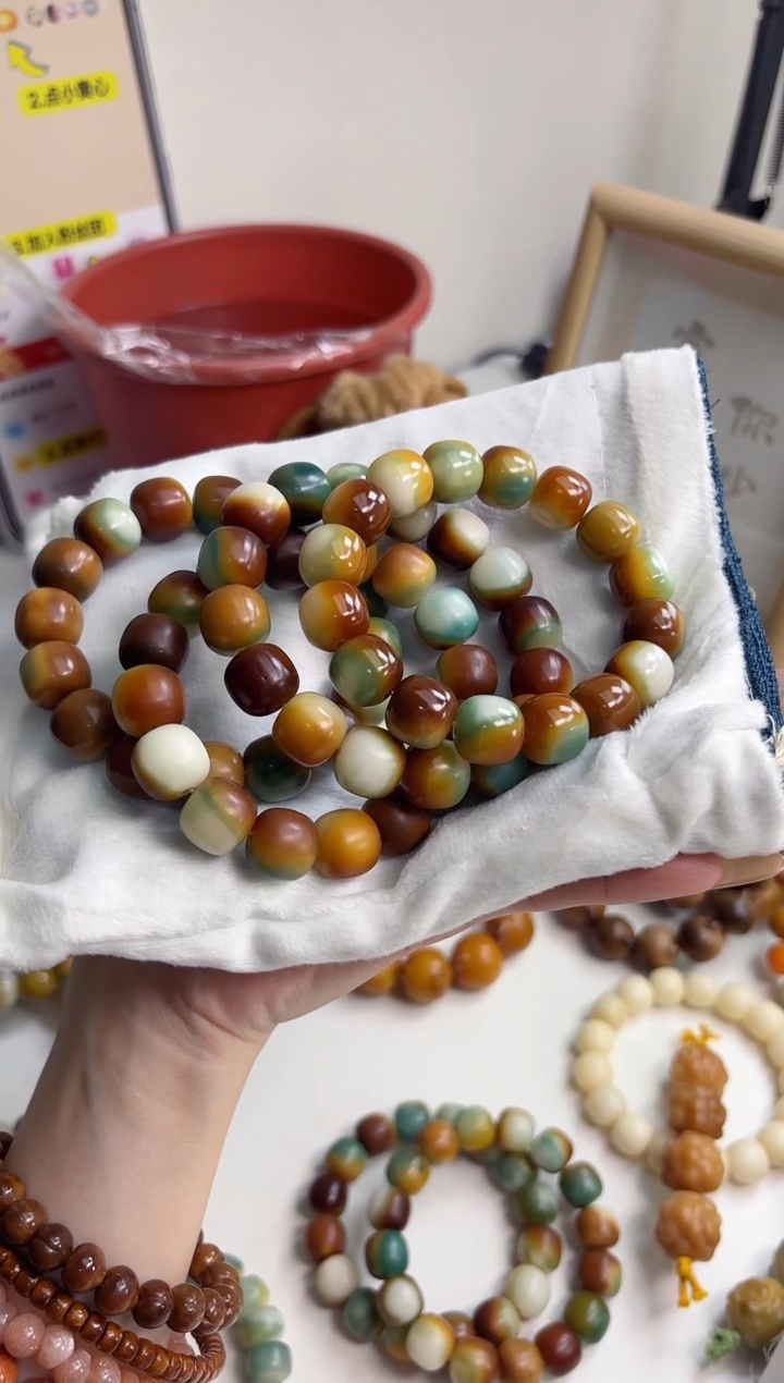 手串菩提根/象牙果沐l77敦煌干磨桶珠13*14mm手串