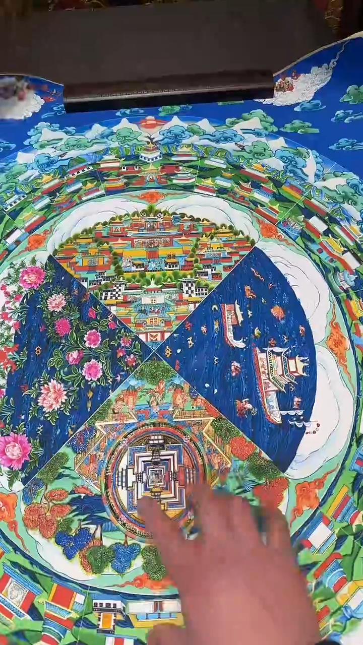 卷轴画【主播精品】高端卷轴画——唐卡AA35坛城