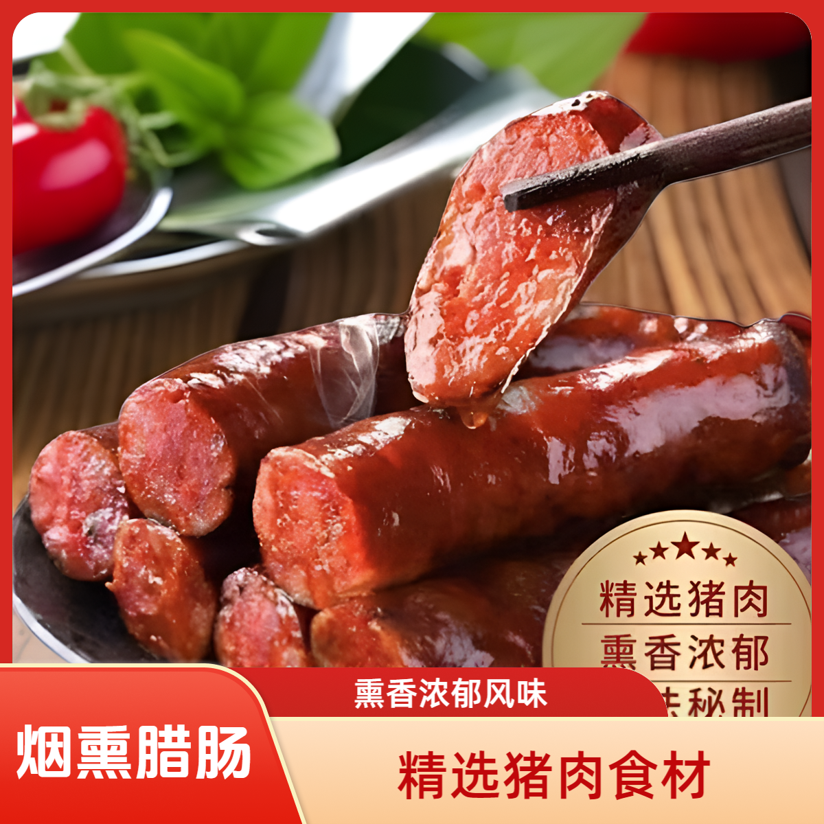 柏香丫15制作纯猪肉腊肠香肠腊味肠VV