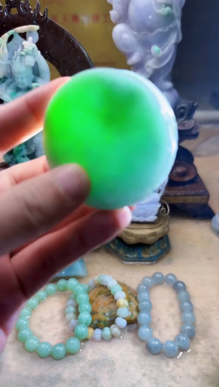 未镶嵌挂件翡翠A货张麦8924