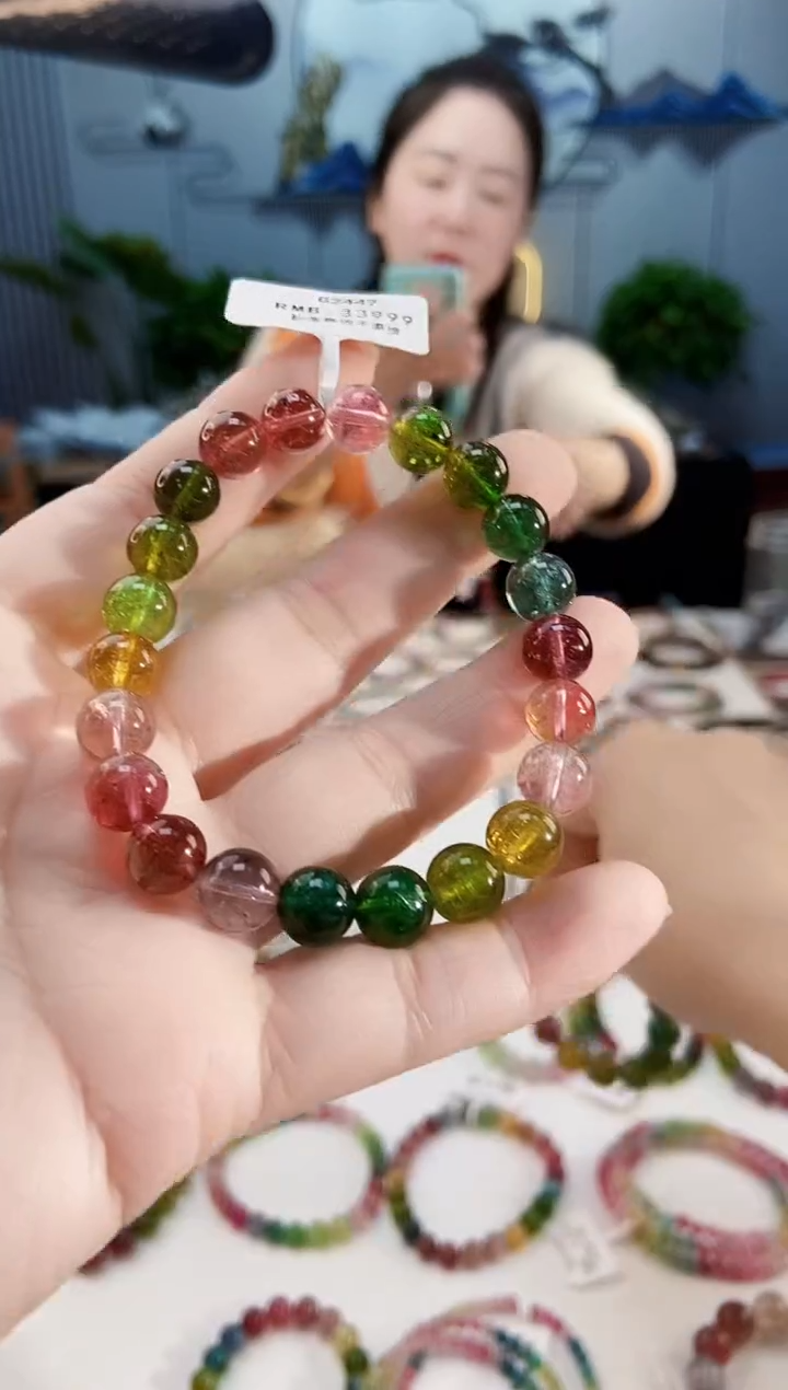 【闪购商品】碧玺手链未镶嵌G2447单圈颜色微差发1