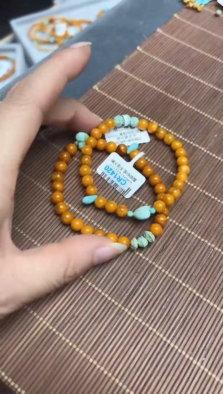 蜜蜡颈饰未镶嵌多样性发一件设计款