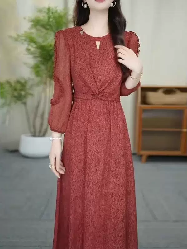 【FL278】夏装新款时尚显瘦收腰显瘦中长款连衣裙