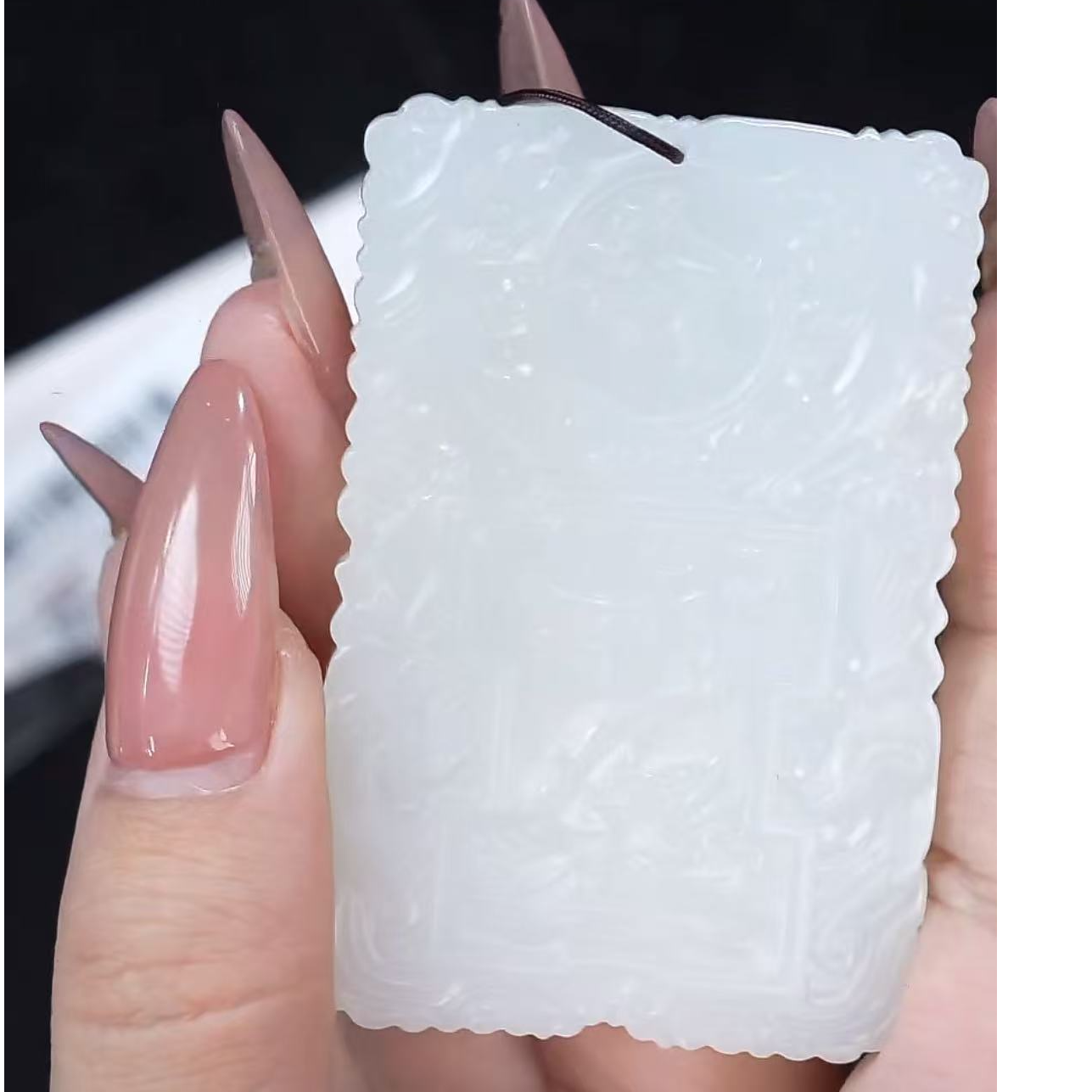 清代和田玉鸳鸯牌1