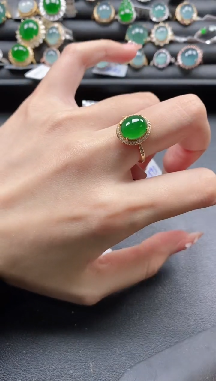 【闪购商品】翡翠戒指银S925镶嵌1111