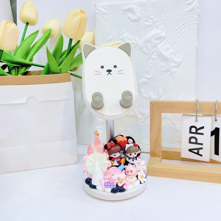 （主播现拆）萌粒手机支架  手工创意DIY
