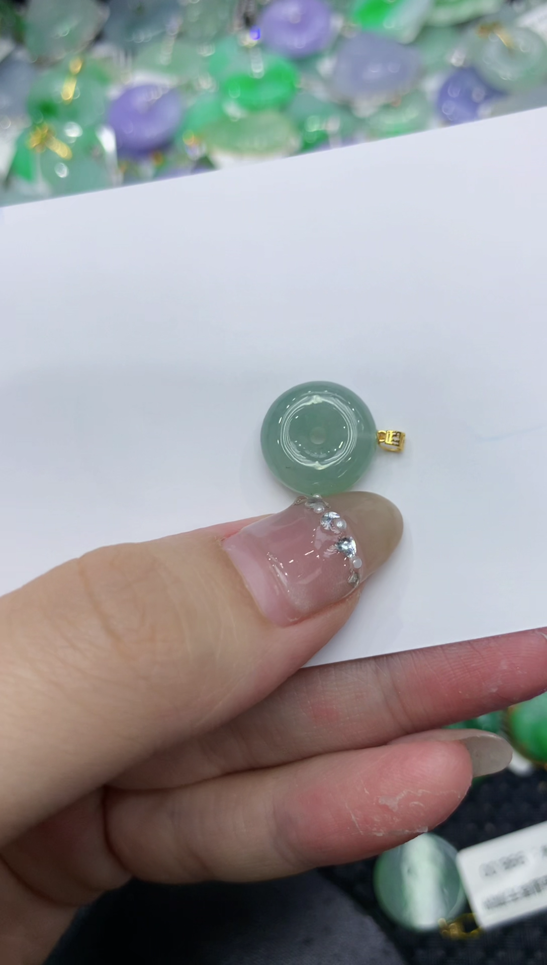 【闪购商品】翡翠颈饰18K金镶嵌222222222