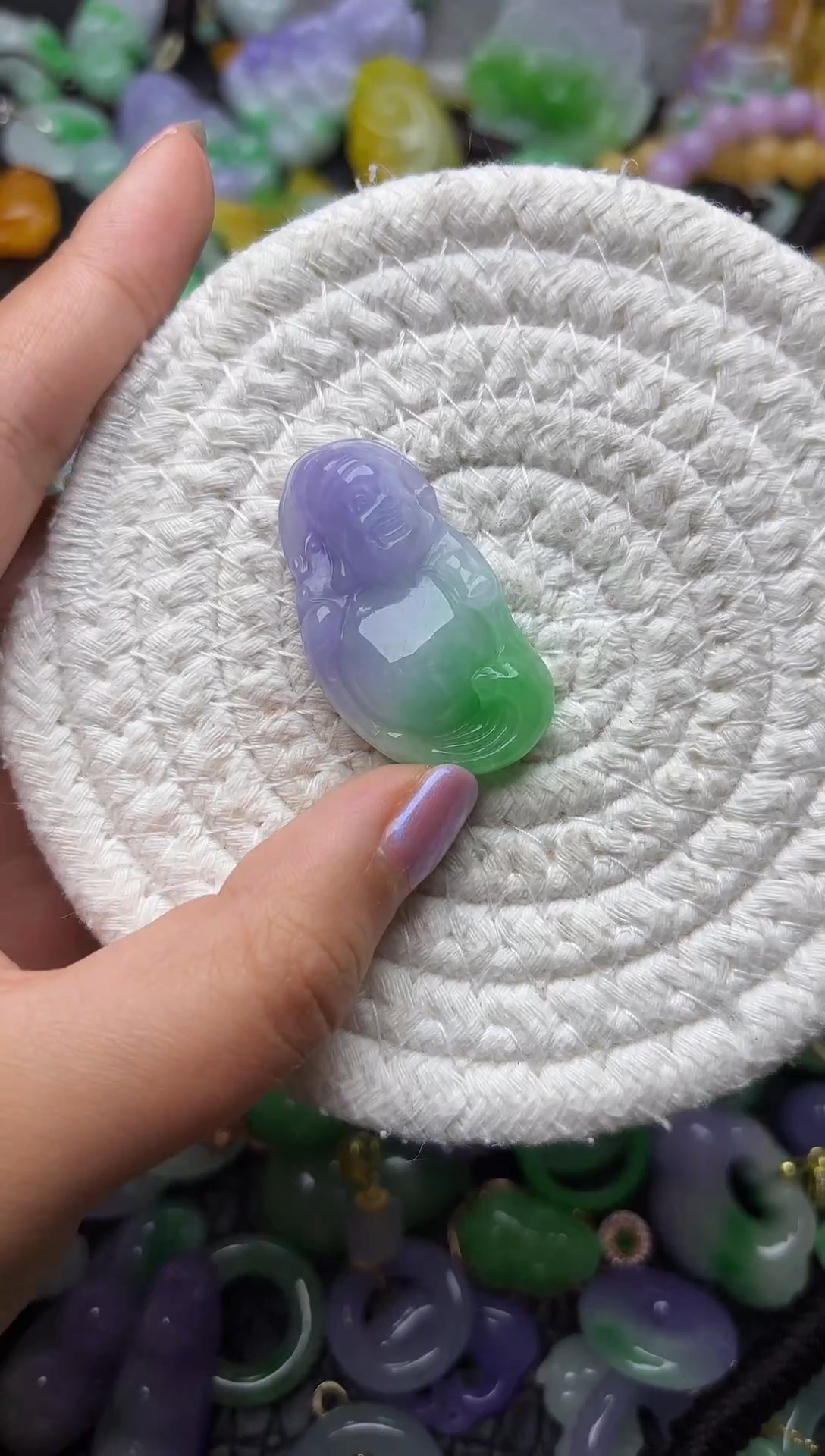 颈饰未镶嵌翡翠缅甸翡翠吊坠