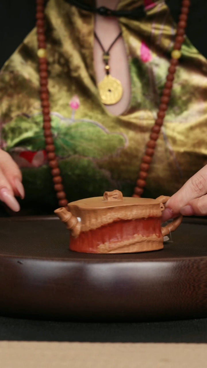 【闪购商品】紫砂茶壶82黄金段粉浆小花器