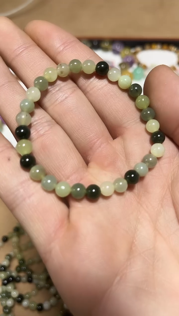 未镶嵌手链水晶24-23和田玉多宝手串