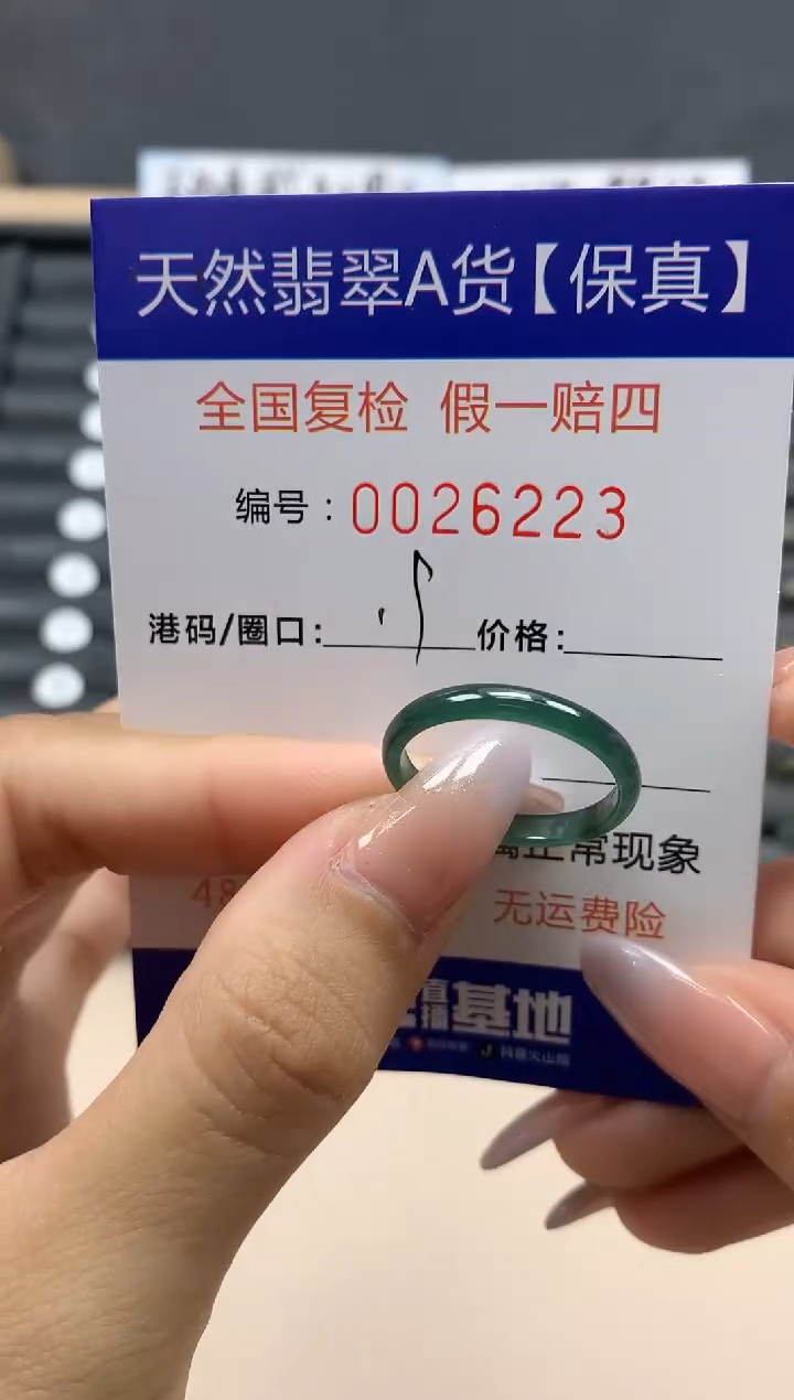 【闪购商品】翡翠戒指未镶嵌天然26223