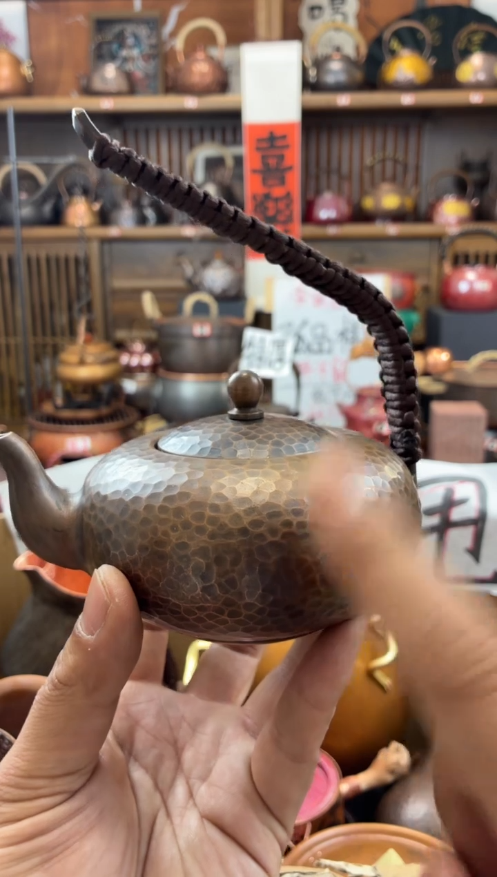 400毫升飞天老铜壶纯紫铜高端清仓  