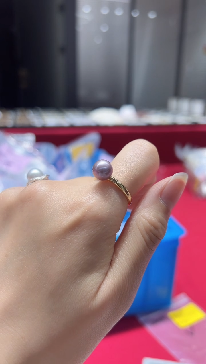 【闪购商品】淡水珍珠戒指银S925镶嵌GSJ6015淡水珍珠戒指