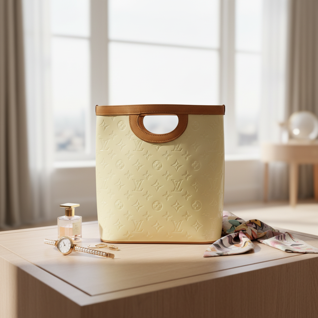 95新 LouisVuitton/路易威登   黄色漆皮手提包 1822 0769 