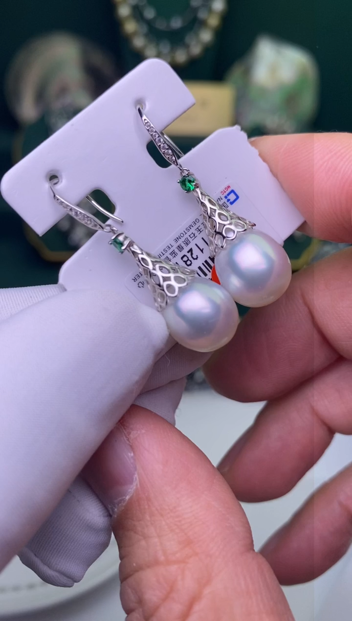 【闪购商品】海水珍珠耳饰银S925镶嵌10-11