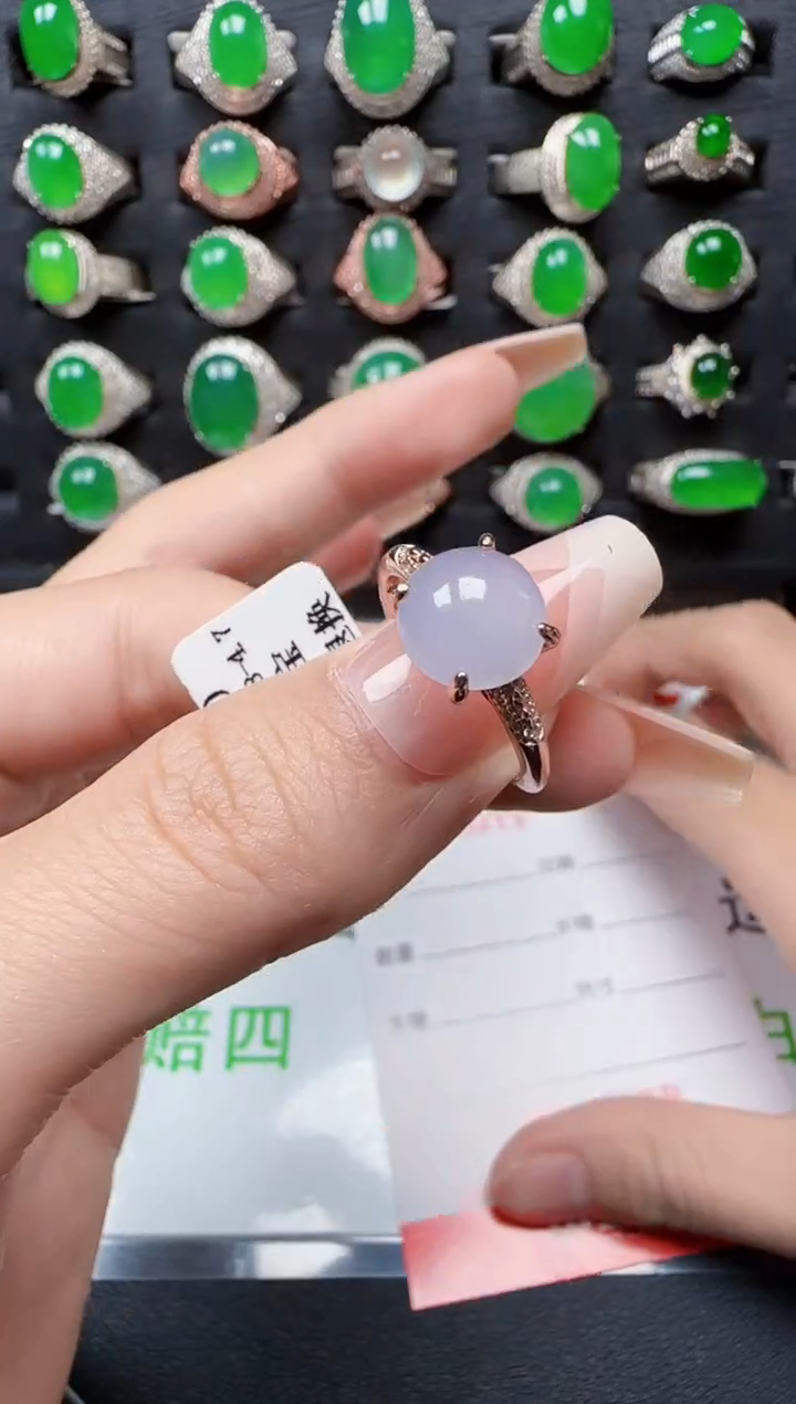【闪购商品】翡翠戒指银S925镶嵌4215