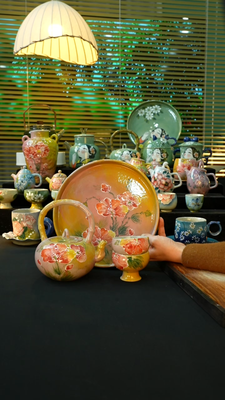 【闪购商品】杯手绘心瓷陶瓷浮力