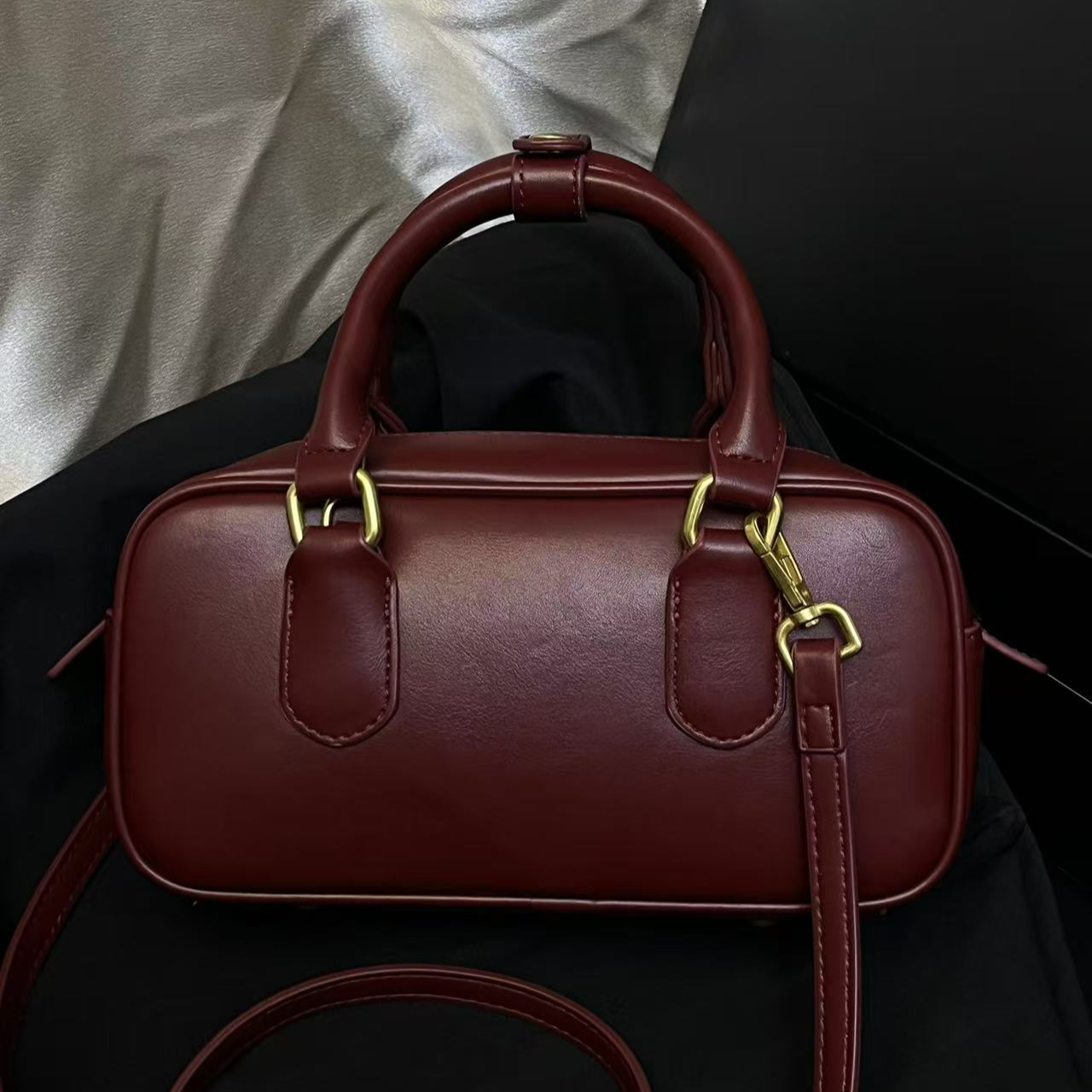 【哈瓦那色保龄球小号】手拎斜挎包