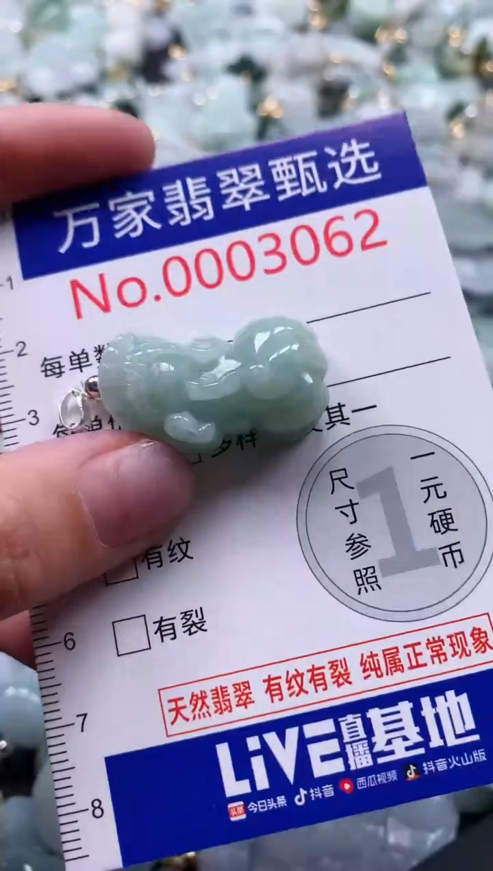 翡翠未镶嵌吊坠(不含链)3062