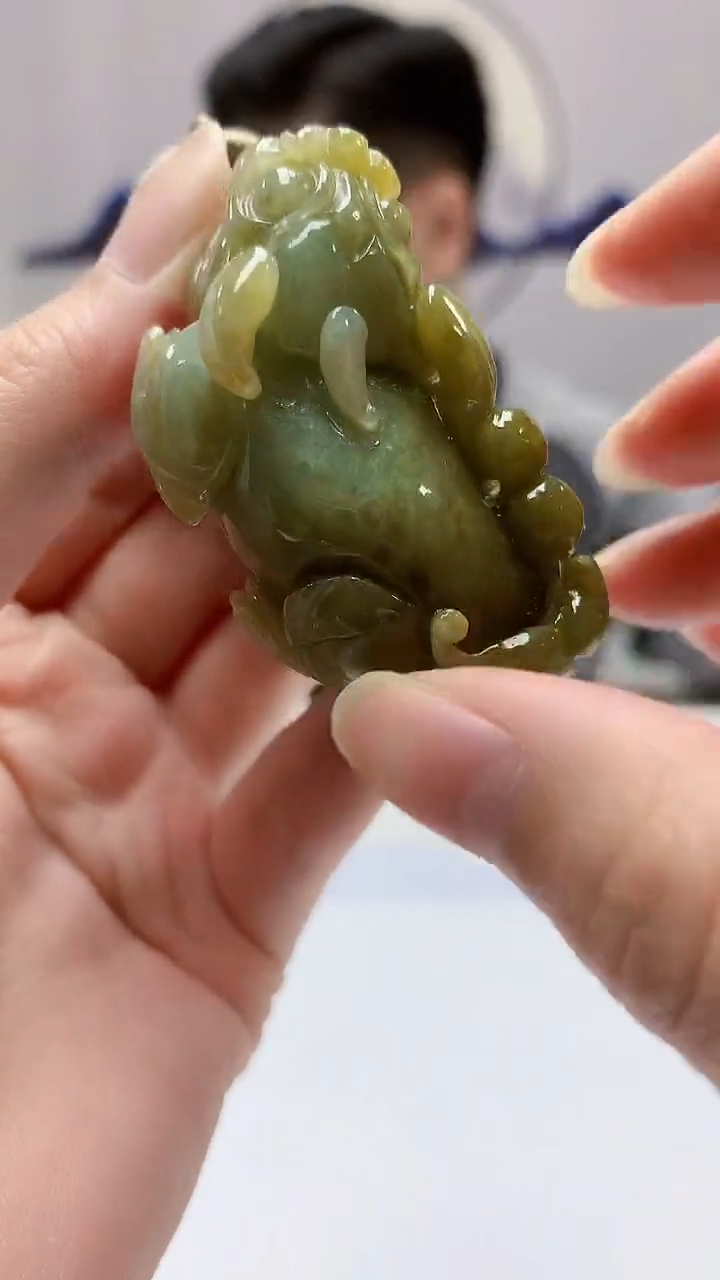 【闪购商品】定制翡翠未镶嵌4917zm-毛货挂件貔貅63