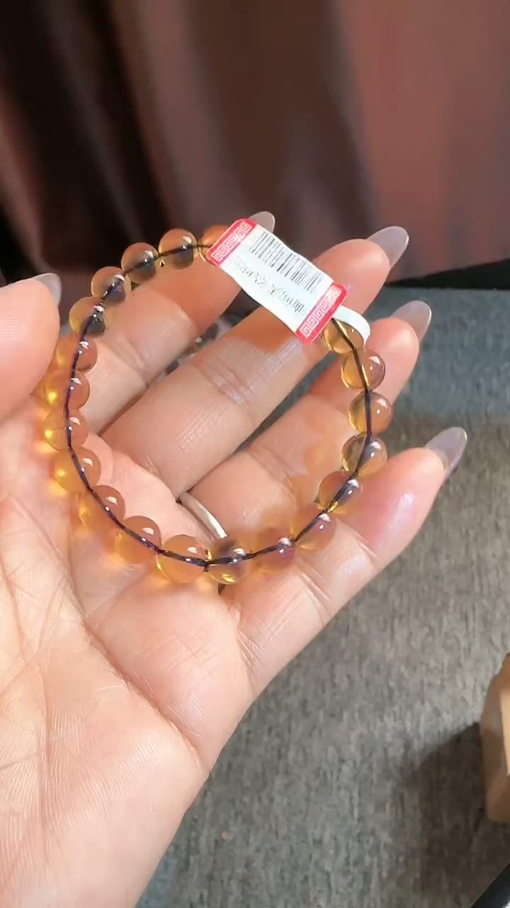【闪购商品】琥珀手链未镶嵌规格8蓝珀手串#50