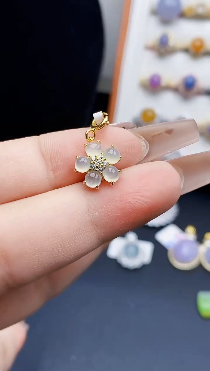 银S925镶嵌戒指翡翠0172