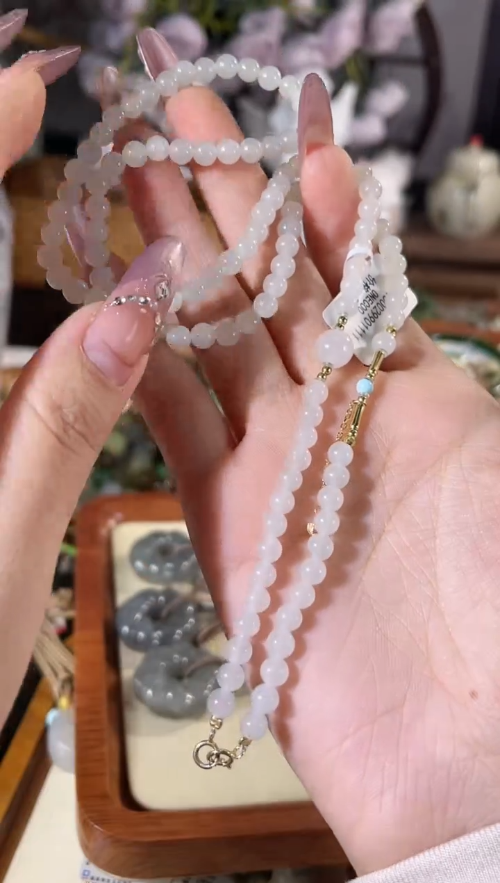 项链银S925镶嵌和田玉多样性发其一孤品默认微瑕