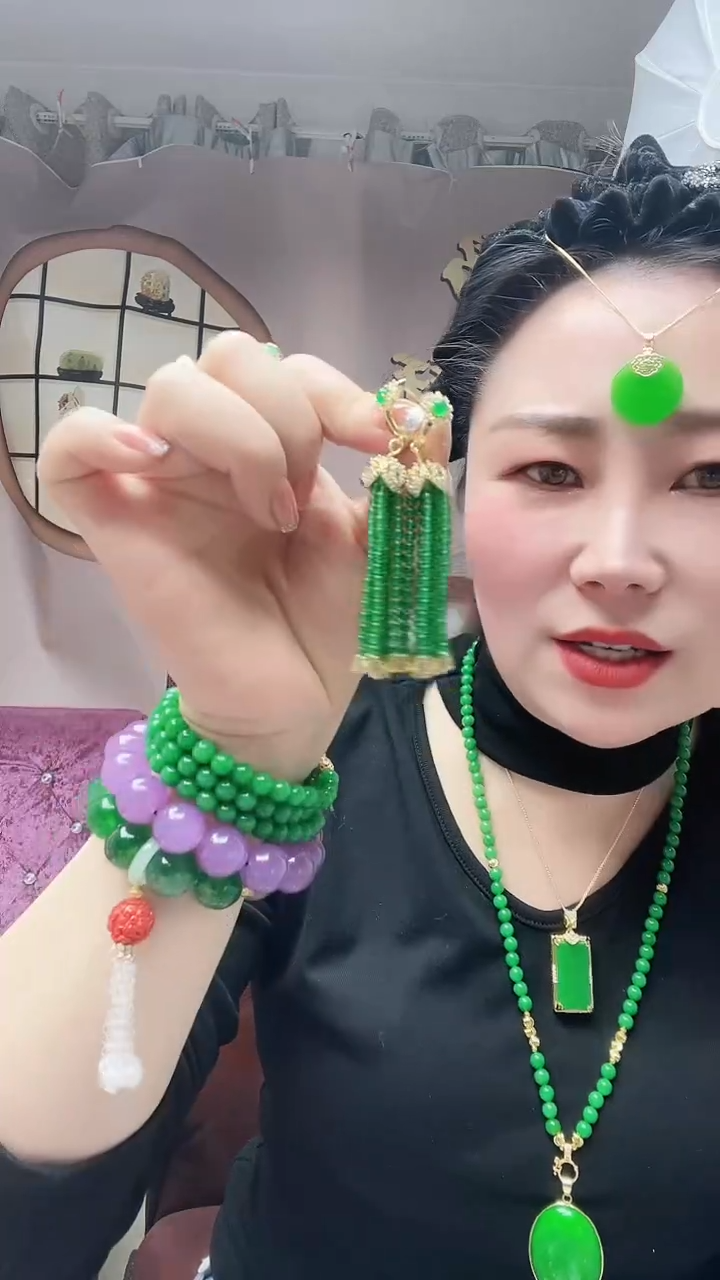 【闪购商品】翡翠耳饰14K金镶嵌77号