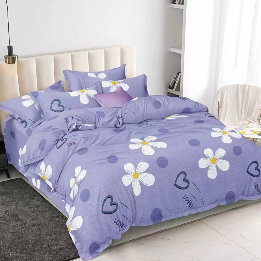 精纺高支斜纹面料标准枕套一对48*74柔软亲肤保暖【紫萱】