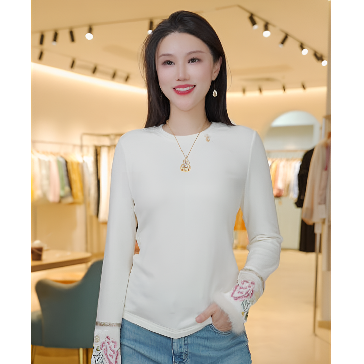 《ELFBOX》时尚修身显瘦复古中国风新中式上衣百搭衬衫6781