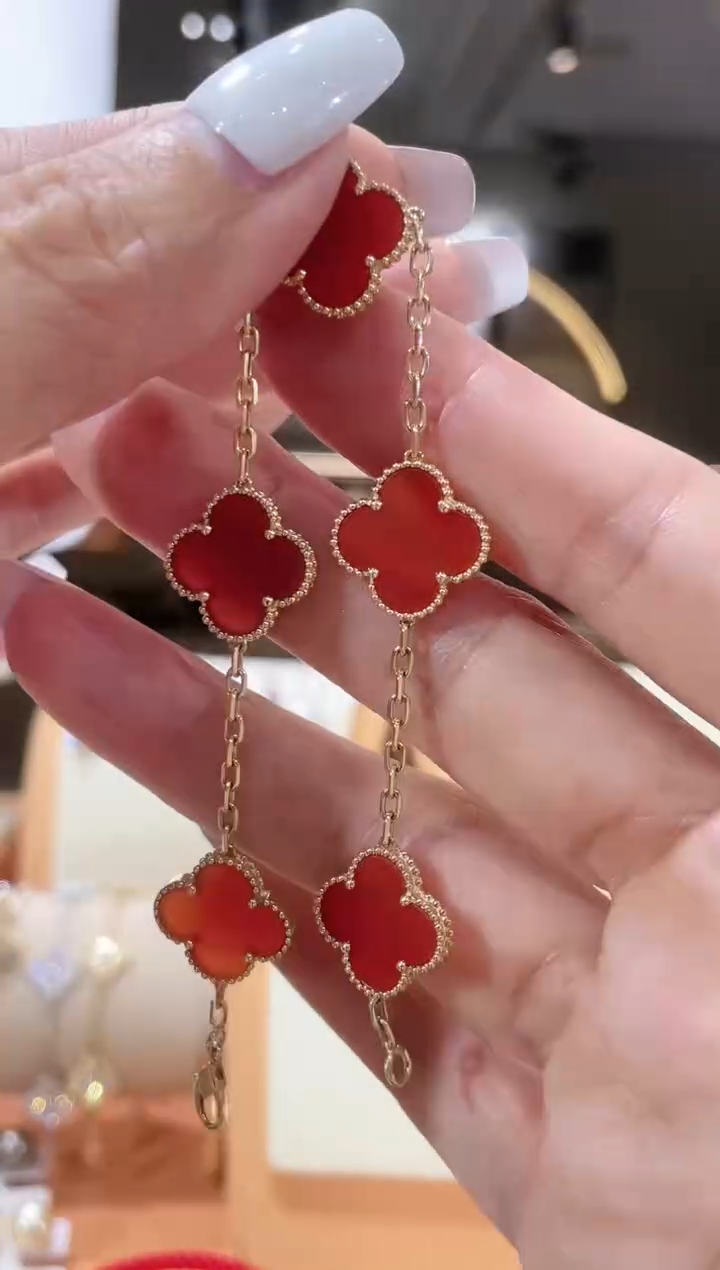 【闪购商品】玛瑙/玉髓手链18K金镶嵌手链