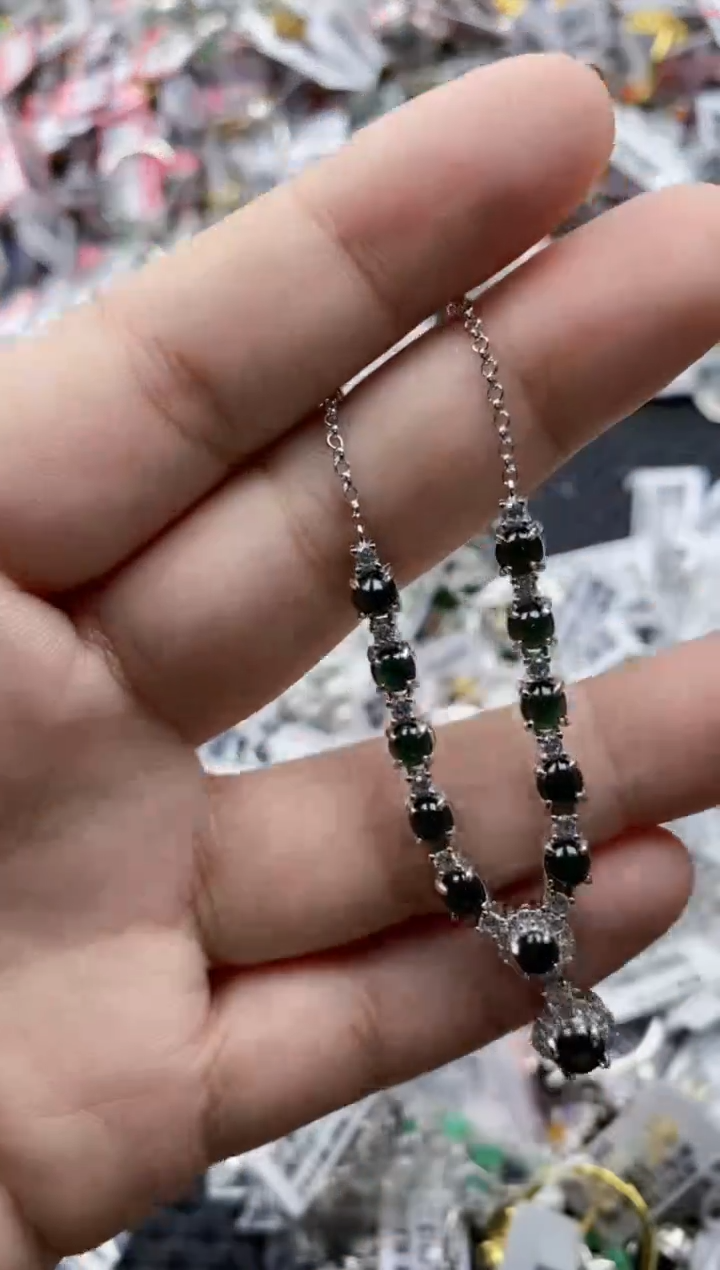 翡翠戒指银S925镶嵌111111---6