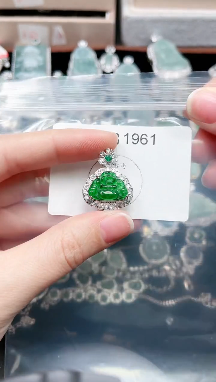 【闪购商品】翡翠颈饰未镶嵌1961赠皮绳