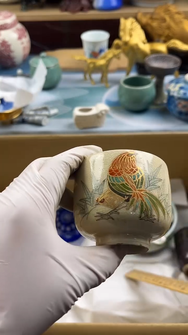 瓷片桃**酱英歌瓷器满28包邮