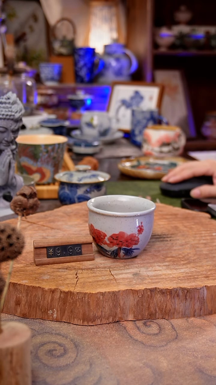 杯子鸡冠花手工手绘手工手绘