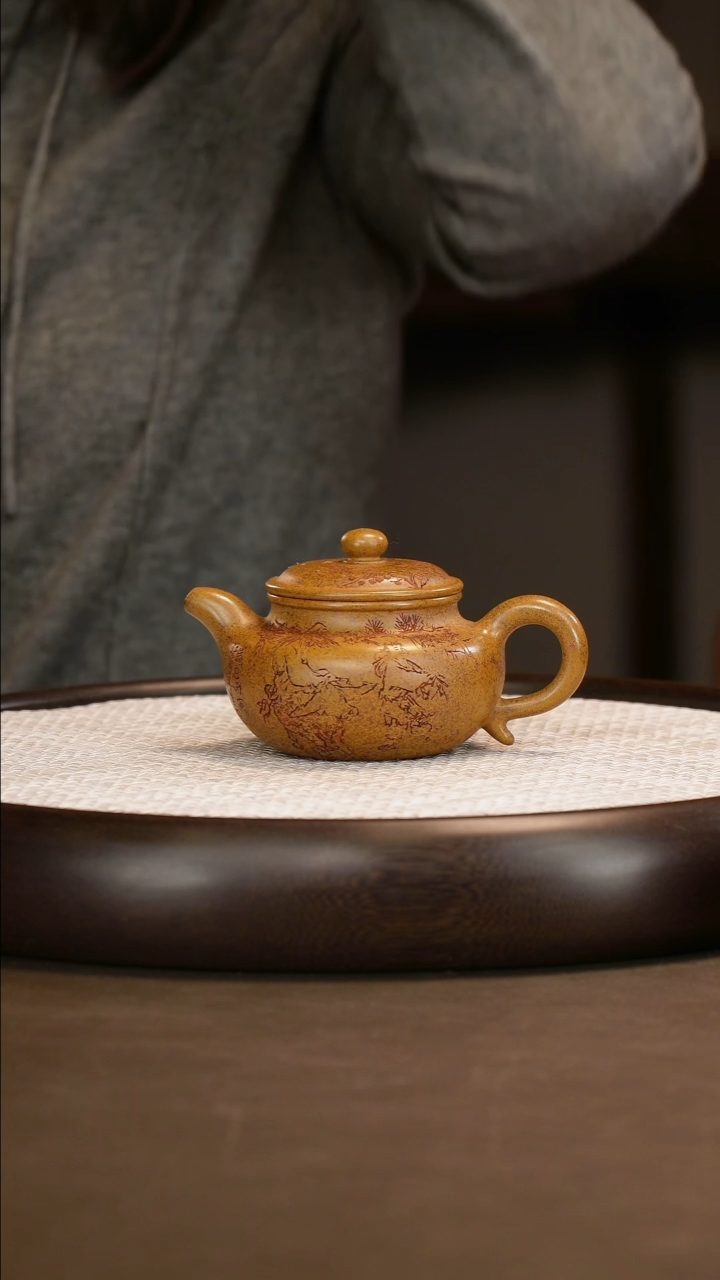 张赦棠 仿古 柴烧 230c/柴烧套杯/四条屏/顾老墨宝