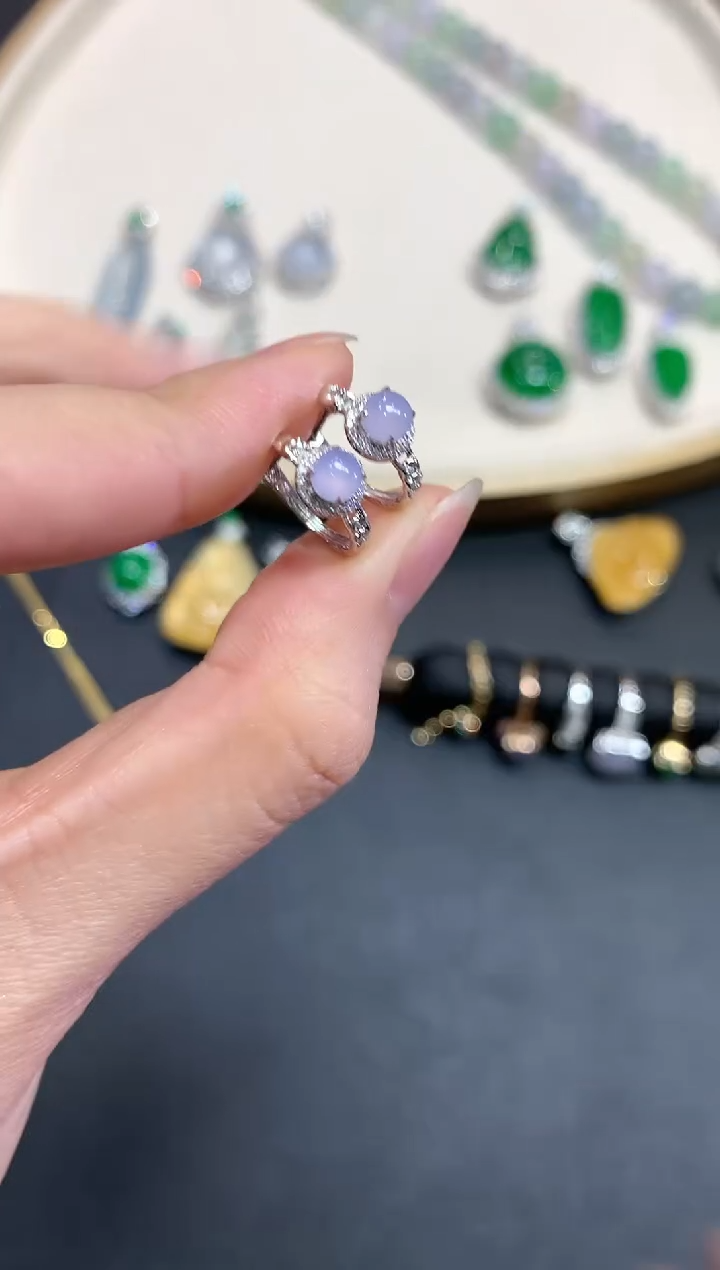 【闪购商品】翡翠耳饰18K金镶嵌Q108|2980