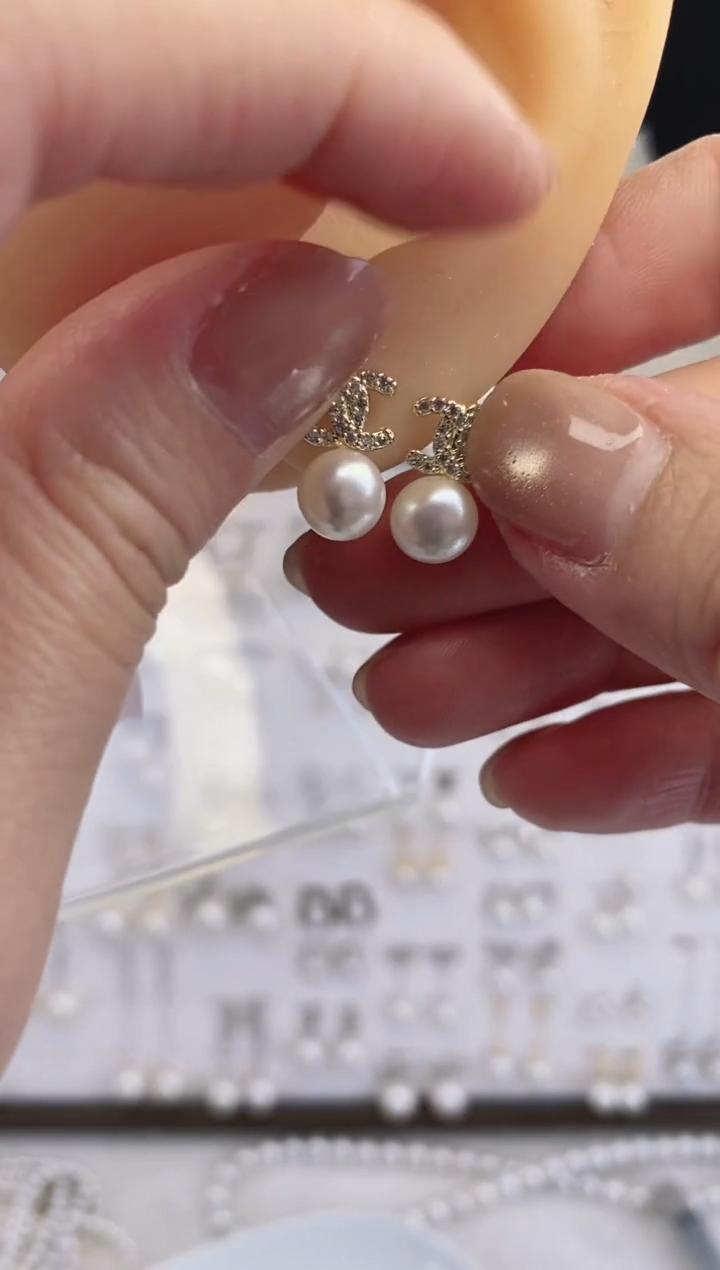 合金耳饰淡水珍珠15