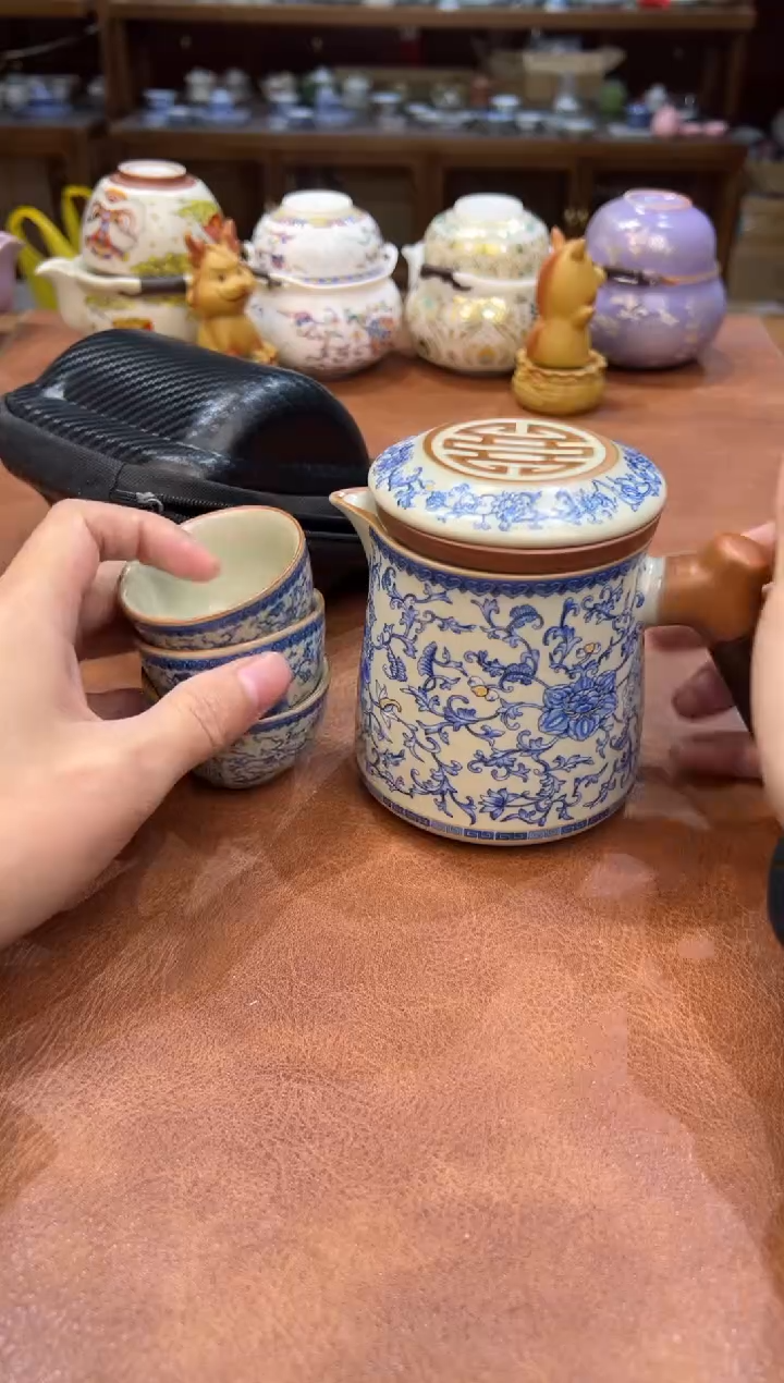 真的很便宜会开片的旅行茶具