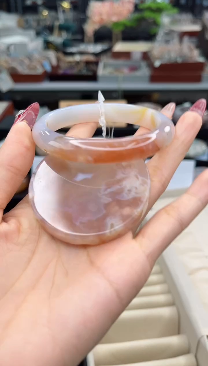 【闪购商品】石英质玉手镯未镶嵌60圈口（赠品镯心）3455469