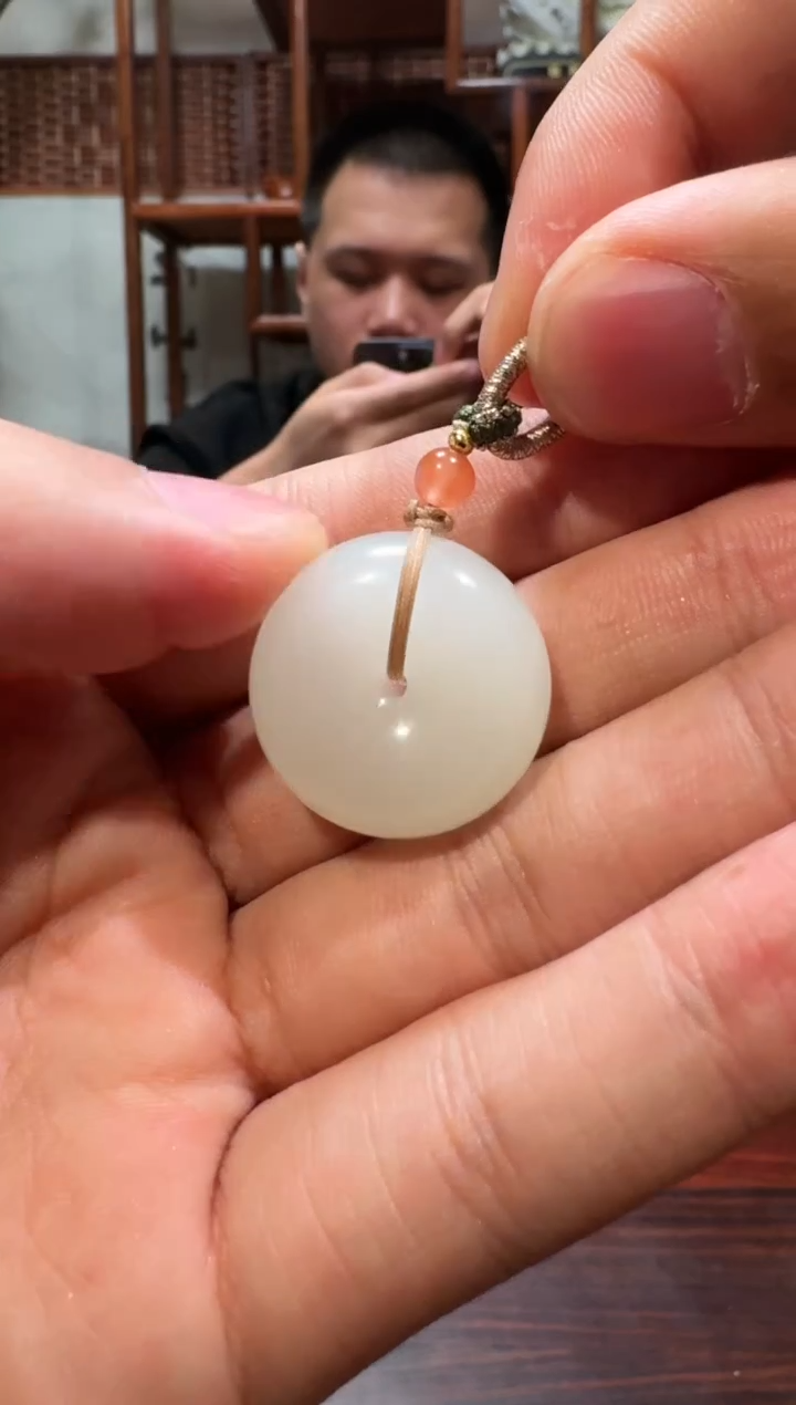 【闪购商品】和田玉吊坠未镶嵌1391 25mm平安扣