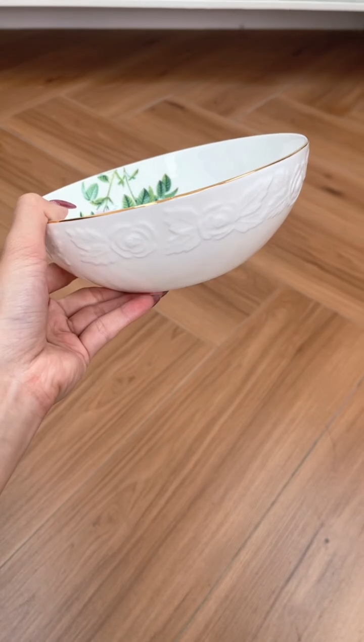 碗玫瑰高骨骨瓷7.5寸碗