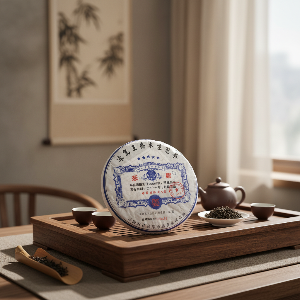 2016年冰岛王茶票普洱生茶（冰岛茶叶）357g/饼通用珍藏茶厂