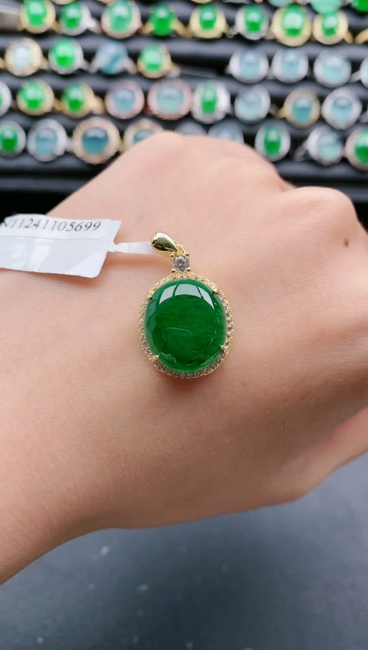 【闪购商品】翡翠戒指银S925镶嵌111111