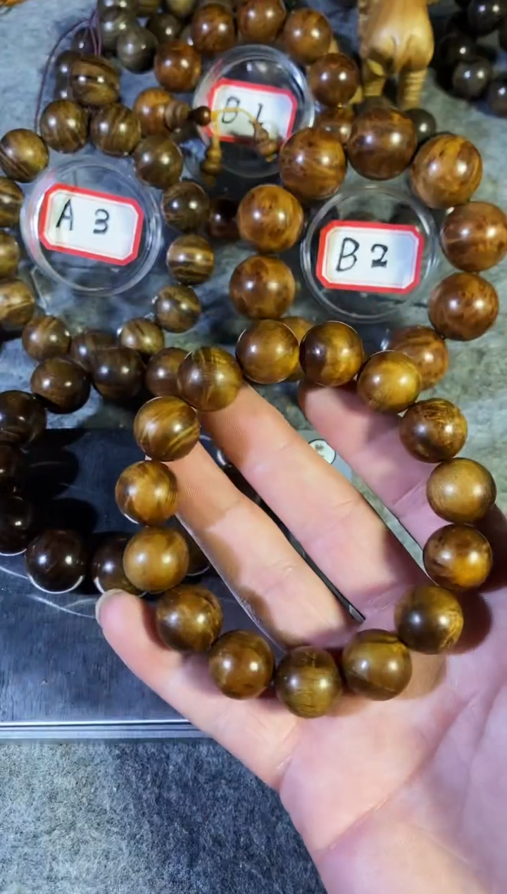 【闪购商品】金丝楠木雕金丝楠木手串1.5枯木