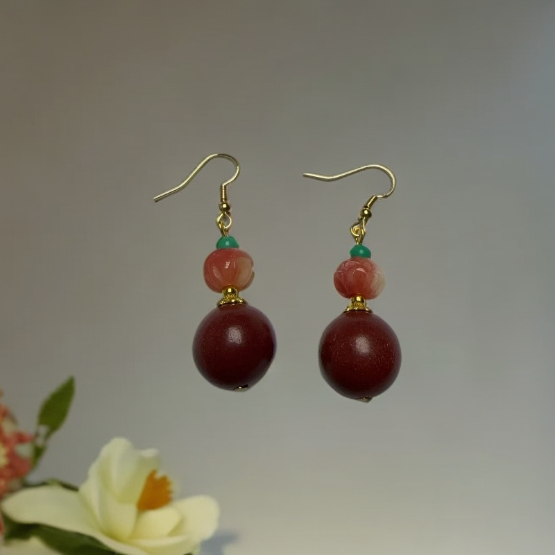 【娟娟甄选】D391 花蕊夫人天蚕香耳坠 多样性发一