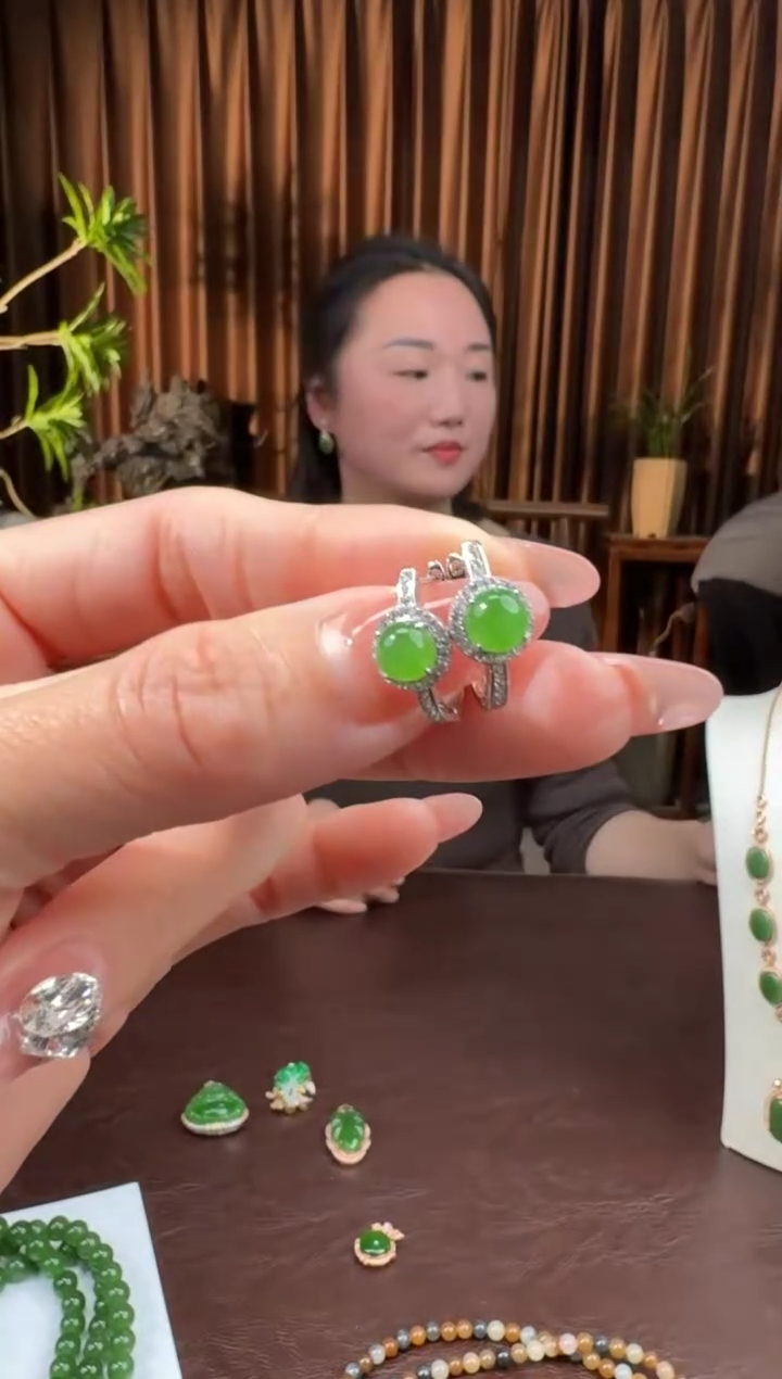 颈饰银S925镶嵌和田玉24赵玉12.10多样性拍一发一